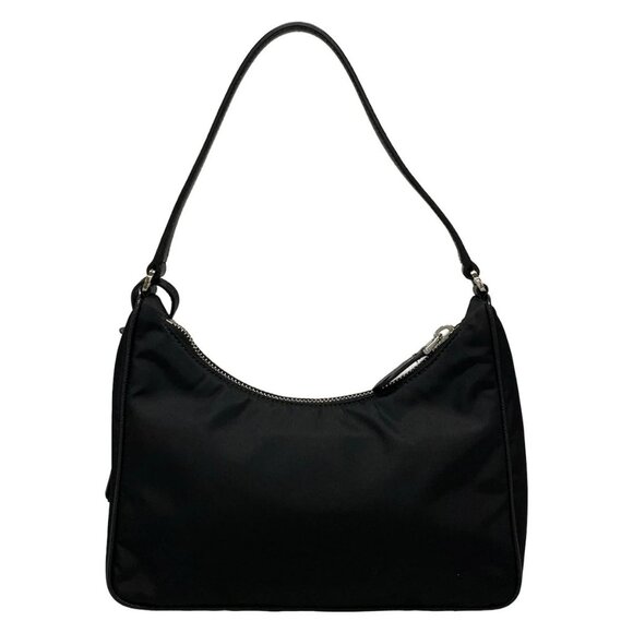 Auth PRADA - Black Nylon Leather Handbag - Picture 2 of 16